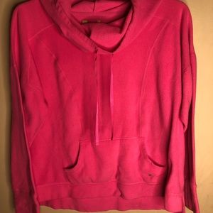 Pink sweatshirt with a hood